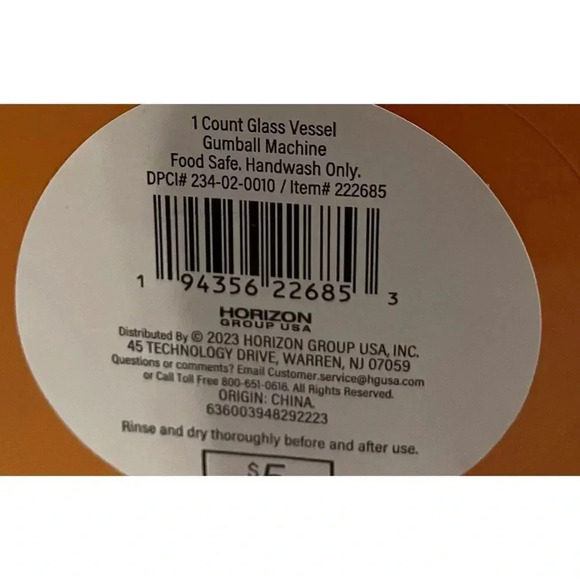 Orange Gumball Machine Ceramic Glass Halloween Decor Target NEW‎ - Picture 6 of 6